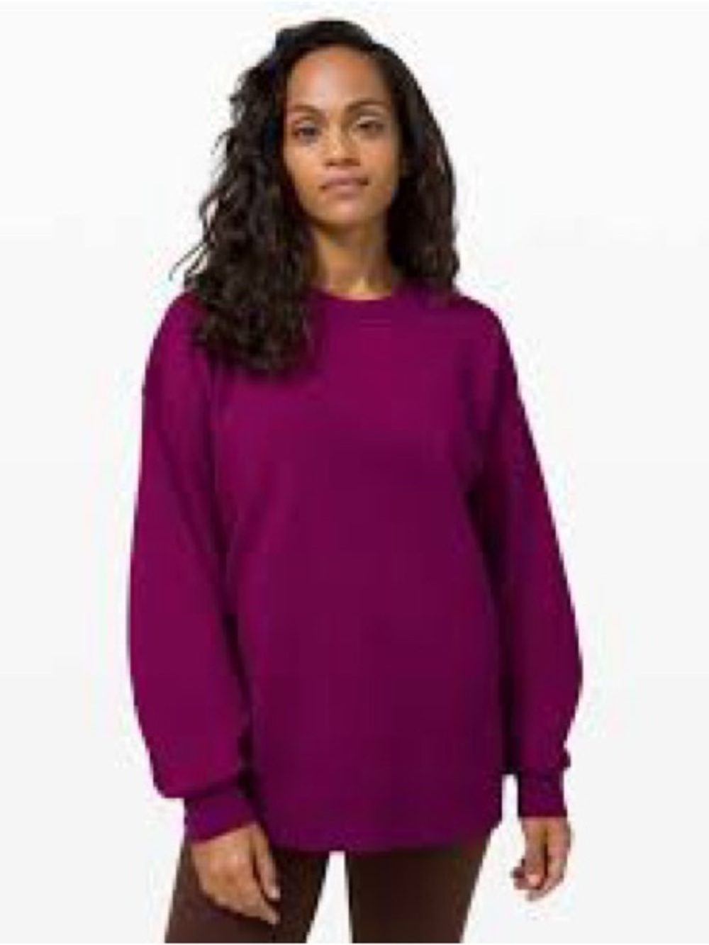 Lululemon Perfectly Oversized Crew Magenta - Picture 1 of 5